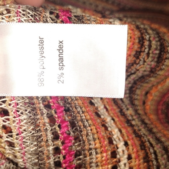 Maurices Open Knit Striped Multi Colored Boho Kimono/Swim Cover Festival… - Picture 5 of 6